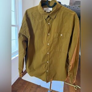 Zara Olive Button-Down Tween Boy’s Shirt